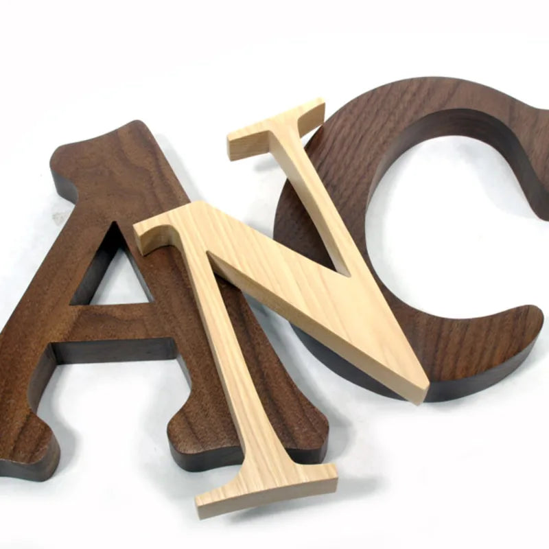 hardwood letters